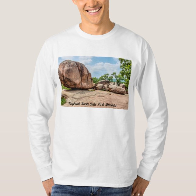 Camiseta Elefante Rocks State Park Long Sleeve Shirt (Frente)