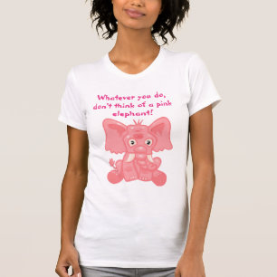 Camiseta Elefante Rosa De Processo Irônico