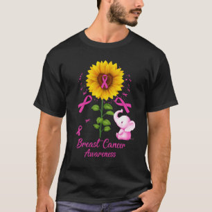 Camiseta Elefante Rosa Friso Sensibilização para o Cancer M