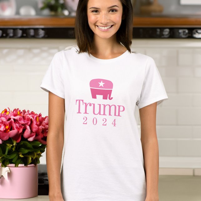 Camiseta Elefante Rosa Trump 2024 (trump 2024 shirts and gifts for women)