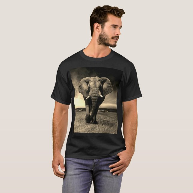 Camiseta Elefante Silvoso Majestoso (Frente Completa)
