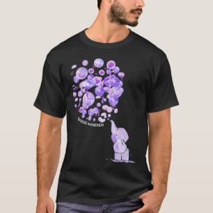 Camiseta Elefante Soprando Roxo-Roxo Sobredosagem