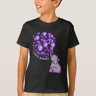 Camiseta Elefante Soprando Roxo-Roxo Sobredosagem