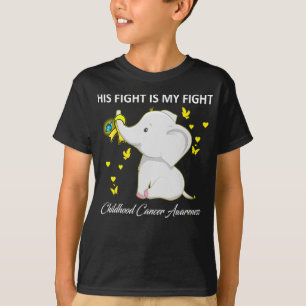 Camiseta Elefante sua luta é minha luta cancer de infância