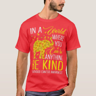 Camiseta Elefante Sunflower Seja gentil Cancer de Infância