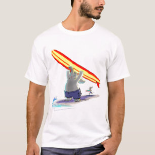 Camiseta elefante surfando