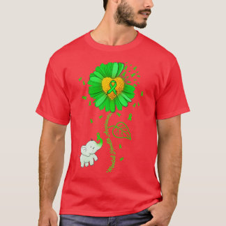 Camiseta Elefante Verde Girassol Espalha Saúde Mental Em Gu