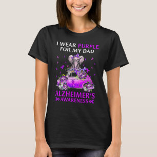 Camiseta Elefante Veste Roxo para meu Pai Mal de Alzheimer