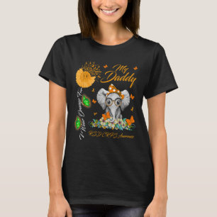 Camiseta Elefante Visto Laranja Para Meu Pai RSD CRPS Aware