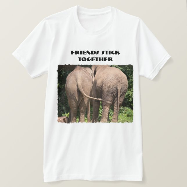 Camiseta Elefantes Amigos Unidos (Frente do Design)