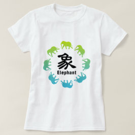Camiseta Elefantes Caminhando em Círculo