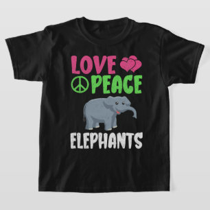 Camiseta Elefantes da paz elefantes do zoológico bonito
