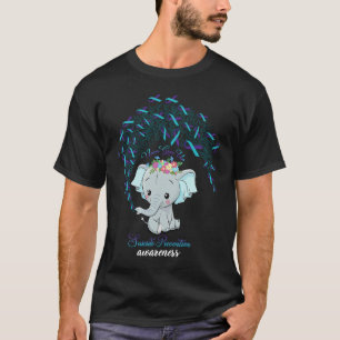 Camiseta elefantes da prevenção suicida guerreiros conscien