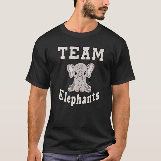 Camiseta Elefantes de Equipe Elefantes de Bebê (Frente)
