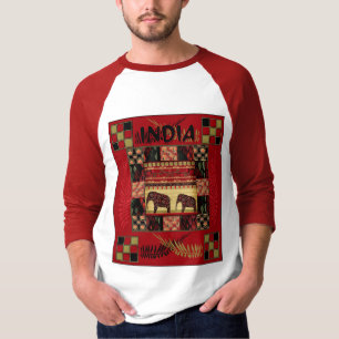 Camiseta Elefantes de mantas étnicas da Índia