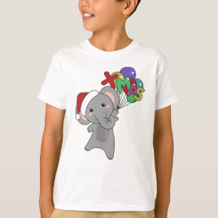 Camiseta Elefantes de Natal - Neve de inverno Elefantes