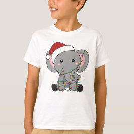 Camiseta Elefantes de Natal - Neve de inverno Elefantes