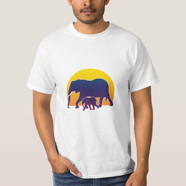 Camiseta Elefantes do Pôr do Sol (Frente)