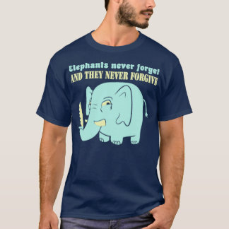 Camiseta Elefantes nunca esquecem nunca perdoar