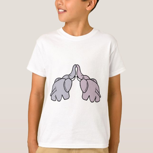 Camiseta Elefantes Snuggling (Frente)