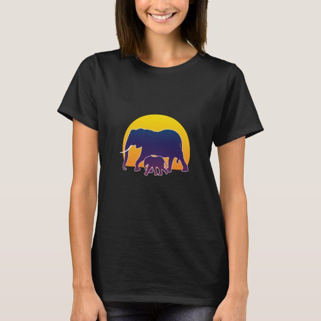 Camiseta Elefantes Sunset (Frente)