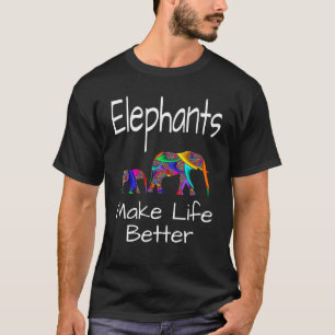 Camiseta Elefantes tornam a vida melhor animal Safari grand