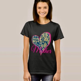 Camiseta Elegância Azul Dourada