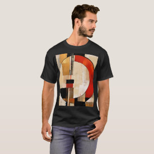 Camiseta Elegância Celestial: Exploração de Abstrato em Bei