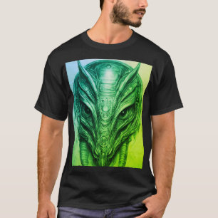 Camiseta Elegância das asas: Arte de Tatuagem de Linha Fina