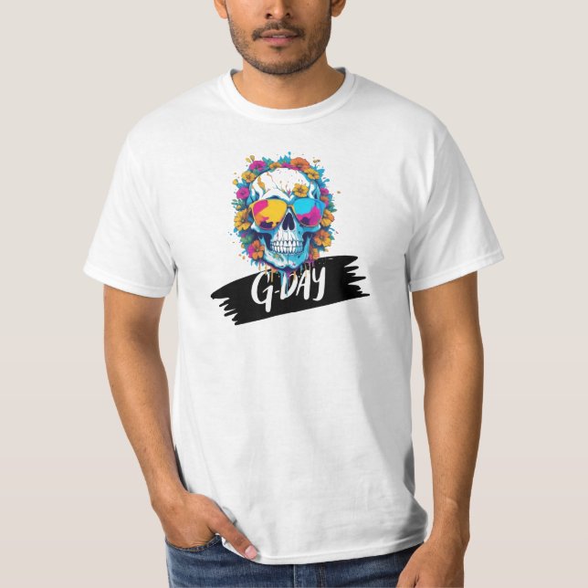 Camiseta Elegância do crânio: Linda Grafia (Frente)