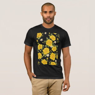 Camiseta Elegância do Rosa ouro em preto