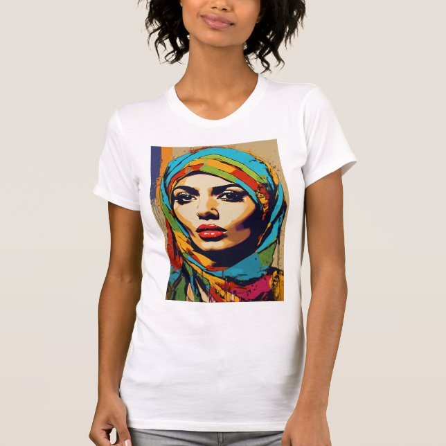 Camiseta "Elegância em cada lema: Camisa-T feminina com Ch (Frente)