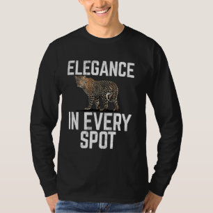 Camiseta Elegância em cada Leopardo-mancha