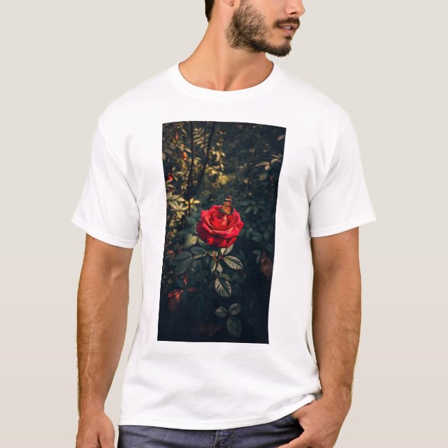 Camiseta Elegância em Flor (Frente)