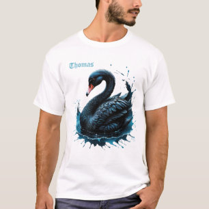 Camiseta Elegância em movimento, o cisne negro,