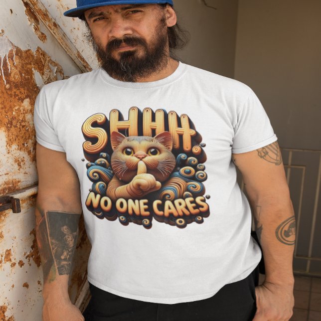 Camiseta Elegância Felina Silenciada Que Ninguém Se Preocup (Criador carregado)