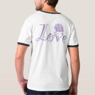 Camiseta Elegância Floral: Amor Ilustrado com Rosa