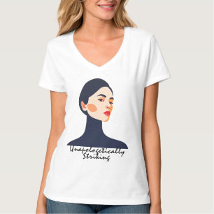 Camiseta Elegância no minimalismo - Arte Retrato Moderna