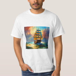 Camiseta Elegância no Vento: Yacht T-Shir clássico à vela