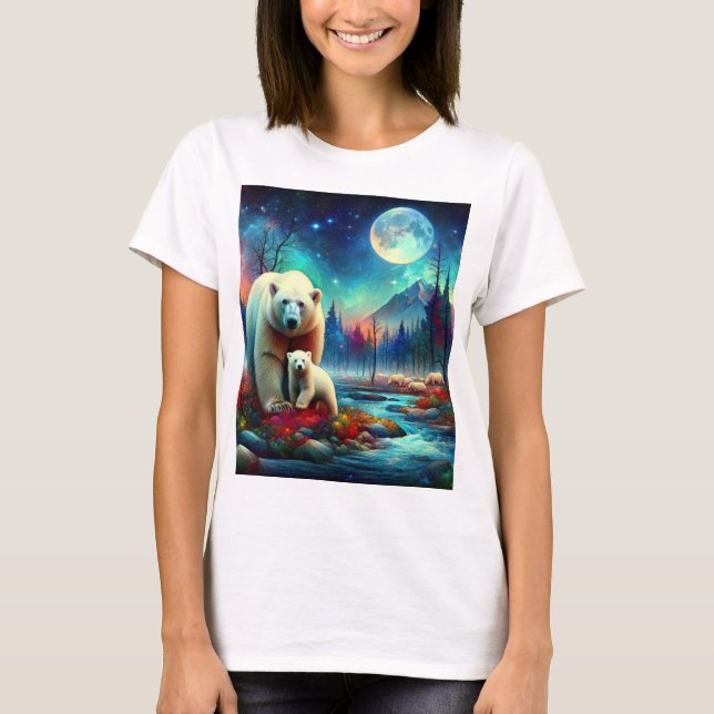 Camiseta Elegância Polar Sob A Lua (Frente)