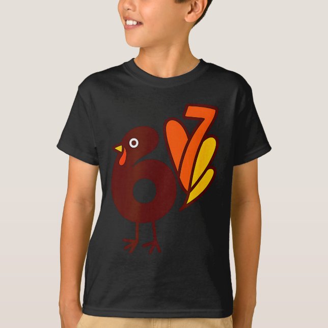 Camiseta Elegant 67 Turkey Bird Six Seven Silhouette Fall S (Frente)