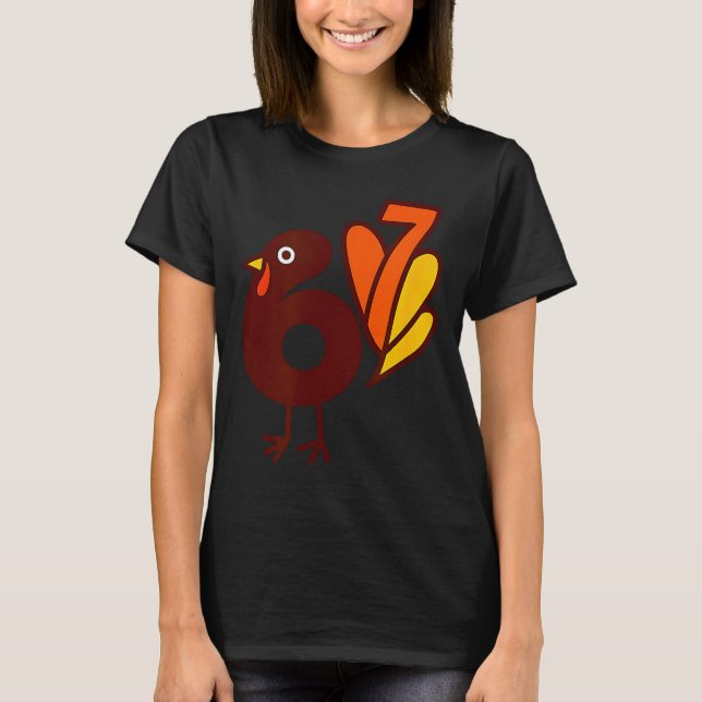 Camiseta Elegant 67 Turkey Bird Six Seven Silhouette Fall S (Frente)