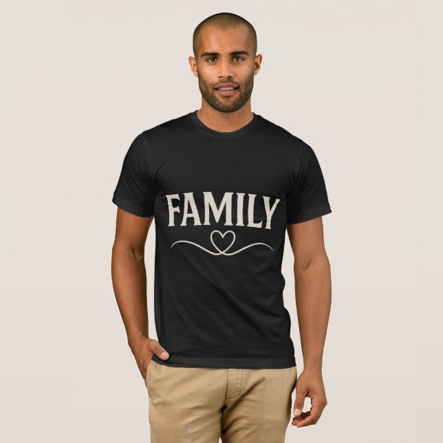 Camiseta Elegant Family Love Minimalist Design – Modern Typ (Frente Completa)