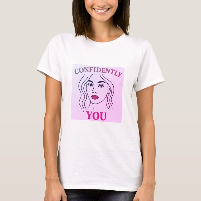 Camiseta Elegant Female Line Art Portrait – Minimalist Face (Frente)