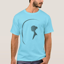 Camiseta Elegant Female Silhouette Minimalist Crescent Art