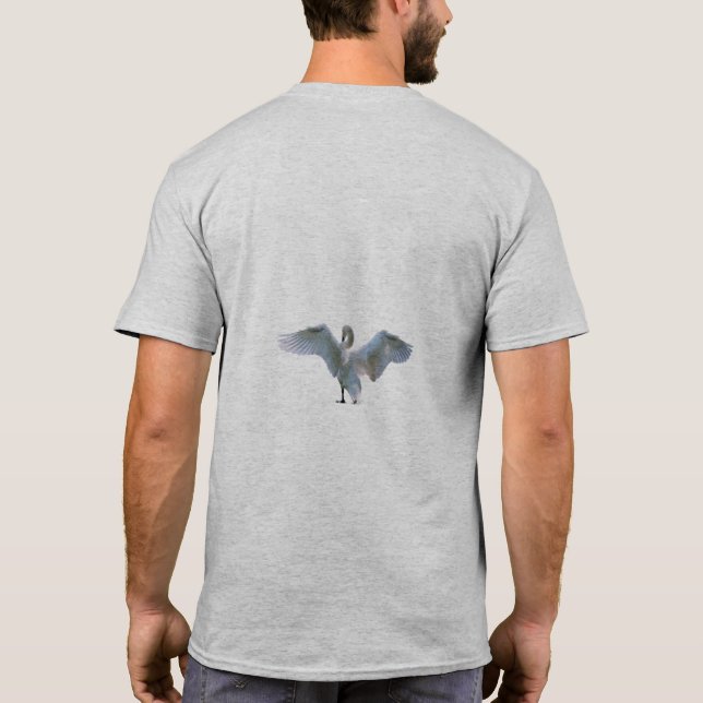 Camiseta Elegant Flying Swan Back Graphic T-Shirt – Minimal (Verso)