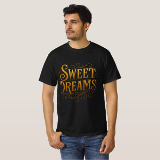 Camiseta Elegant Gold "Sweet Dreams" Typography