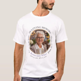 Camiseta Elegant In Loving Memory Memorial Funeral Keepsake