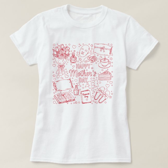 Camiseta Elegant Mother’s Day Artwork (Frente do Design)