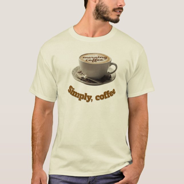 Camiseta (Élégant) : Mug « Morning Coffee » Latte Art – Mor (Frente)